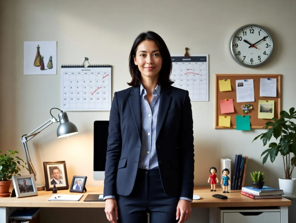 A smooth, dark wishing stone rests on an open notebook beside a pen, with soft lamplight in a quiet study.