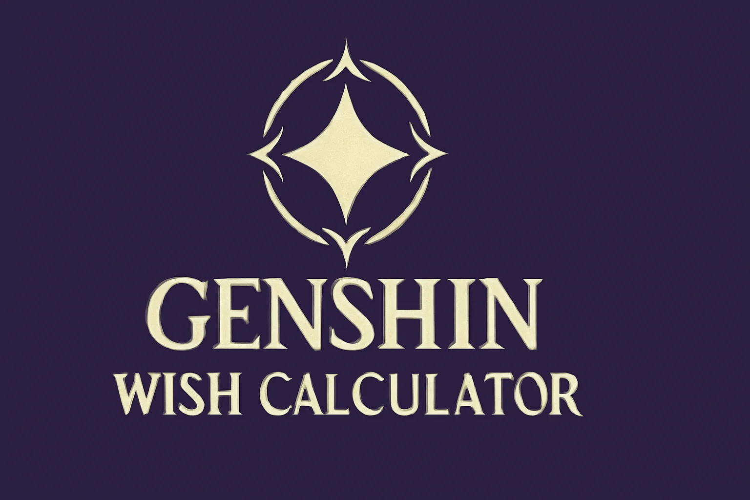 Computer screen displaying a Genshin wish calculator interface with primogem counts and pity tracker.