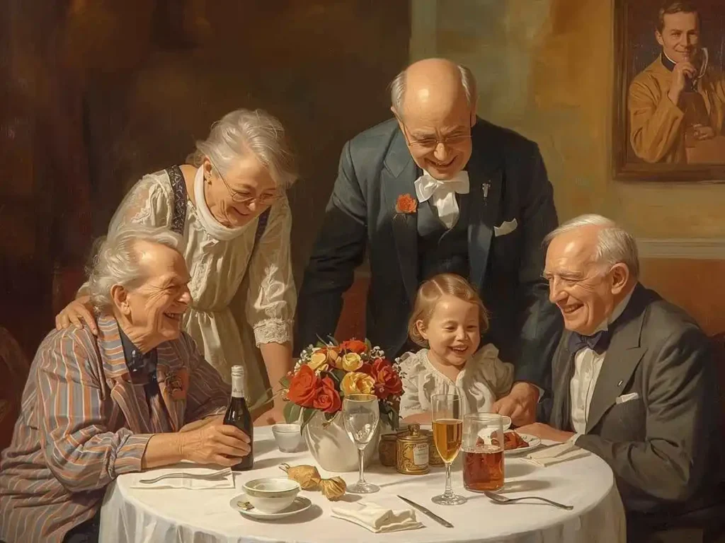 A silver cross necklace and rosary beads arranged on a linen cloth atop a wooden desk in warm morning light.