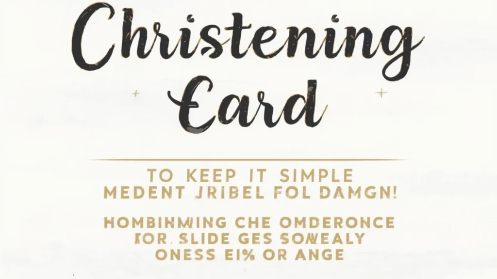 Short Christening Card Messages To Keep It Simple