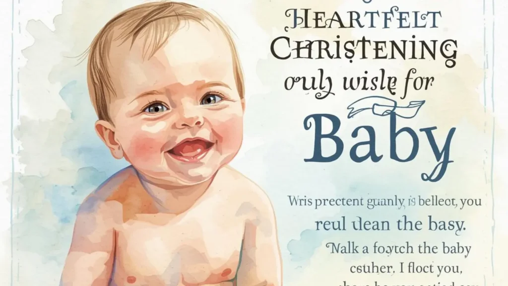 Heartfelt Christening Card Wishes For Baby Boy