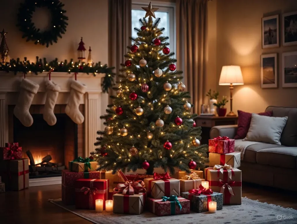 Simple Merry Christmas and Happy New Year Greetings