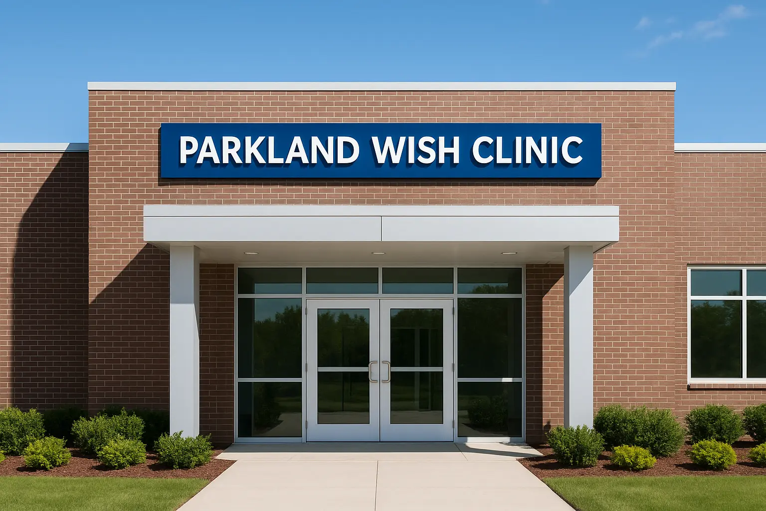 “Families and staff sharing quiet, hopeful moments in the lobby of Parkland WISH Clinic in Dallas.”