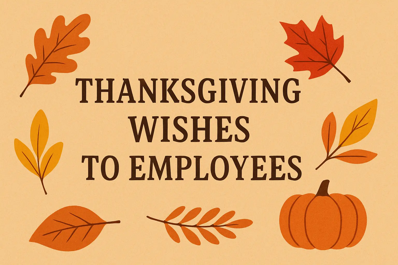 Manager thanking a diverse group of employees in a modern office decorated with subtle Thanksgiving fall décor.