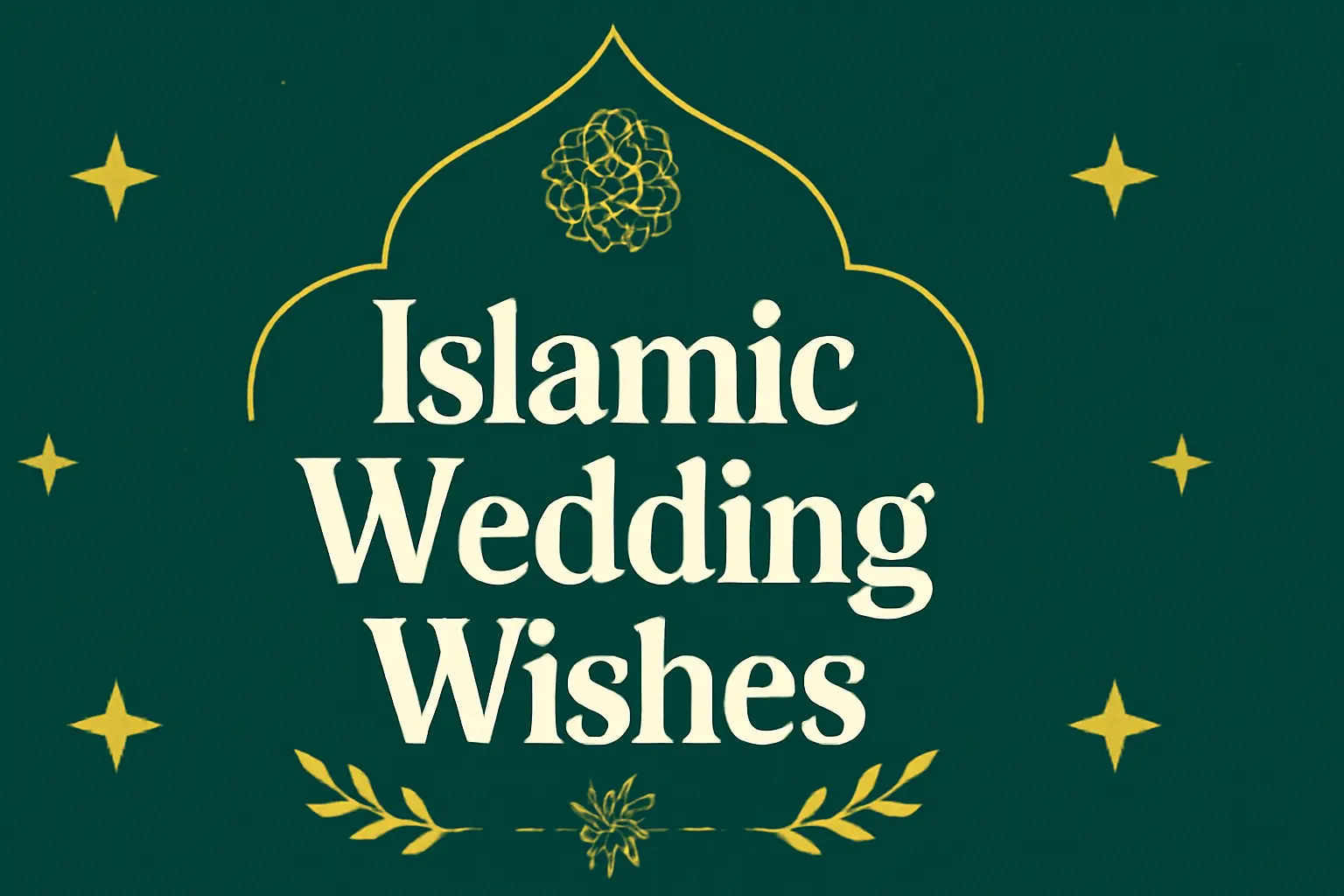 A newlywed couple exchanging vows in an Islamic wedding setting, filled with love and blessings.