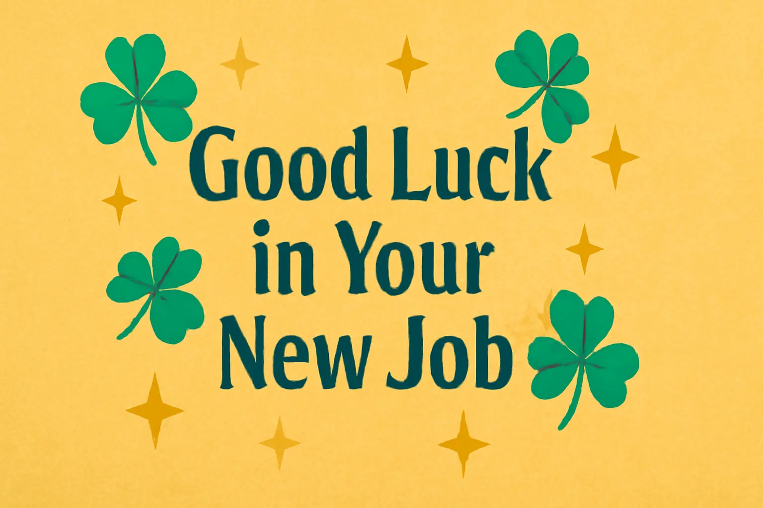 wishes for good luck in new job
