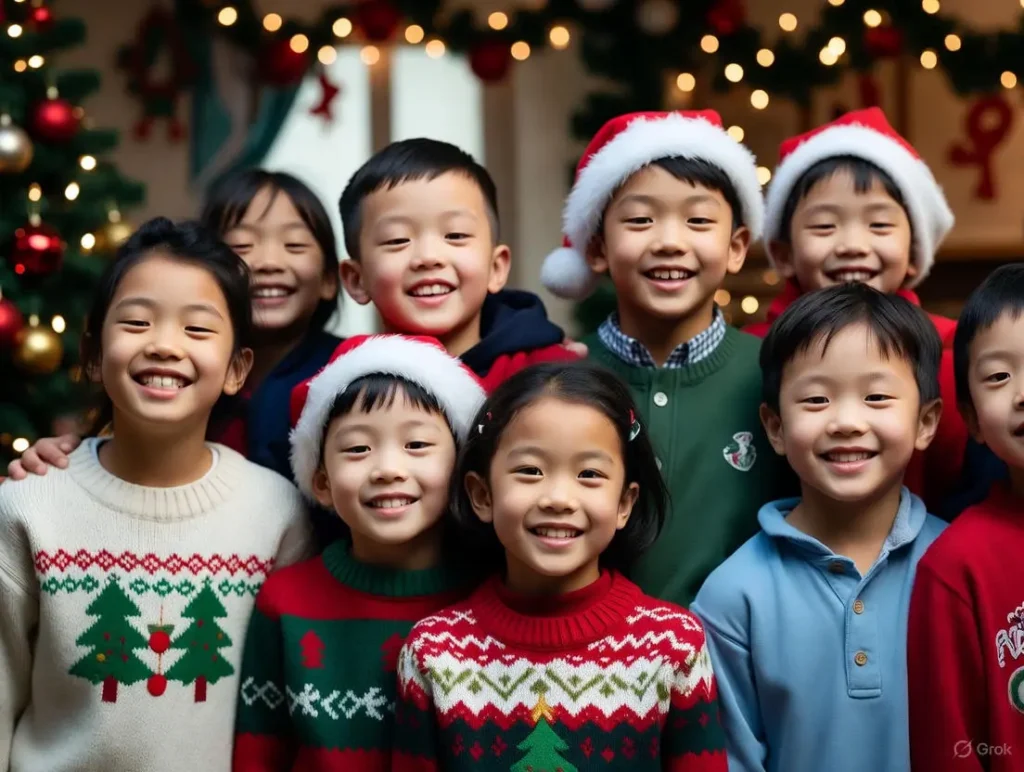 Joyful Merry Christmas and Happy New Year Wishes for Kids