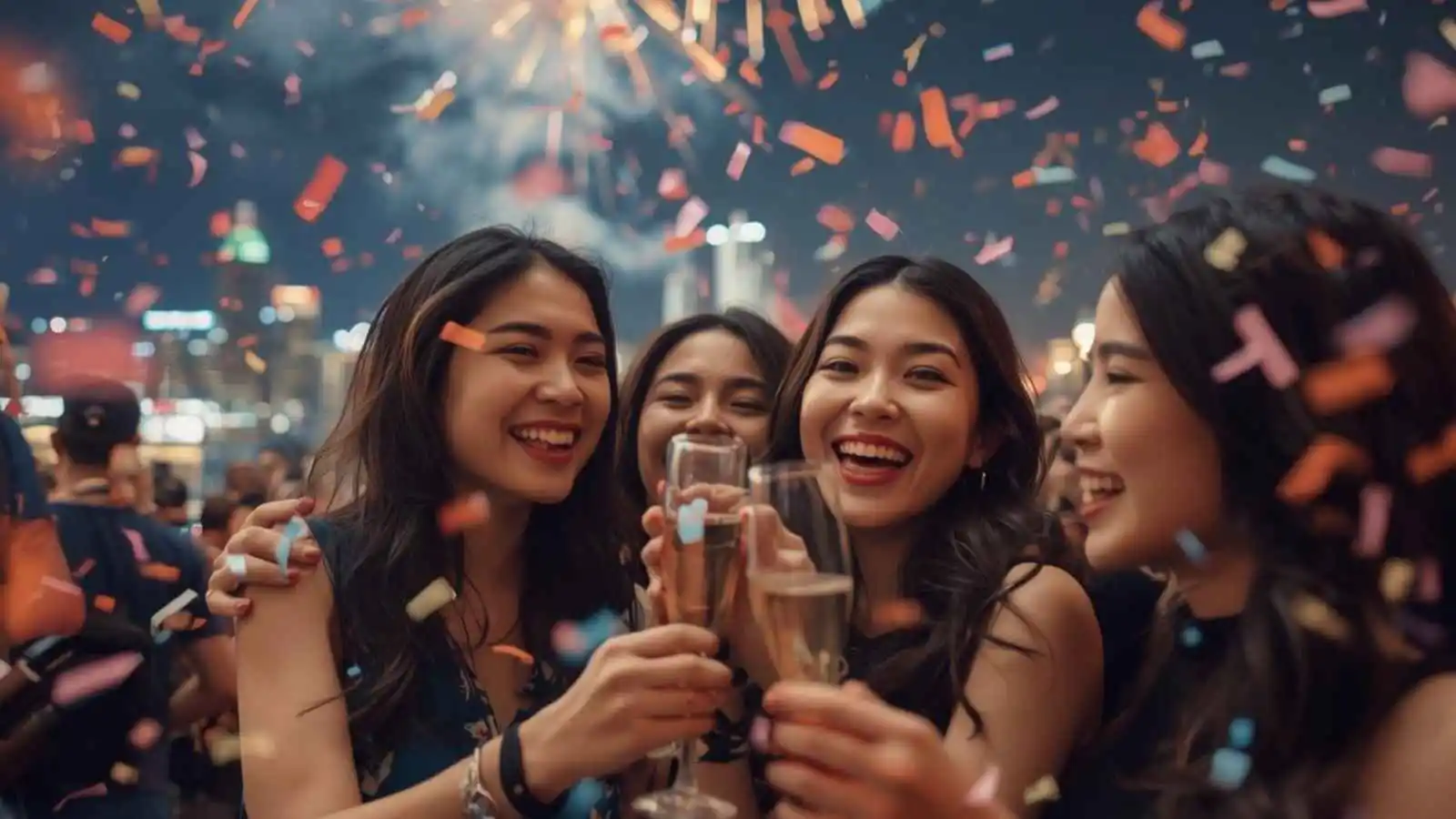 Fireworks and celebrations welcoming Happy New Year 2026 with joy and togetherness.