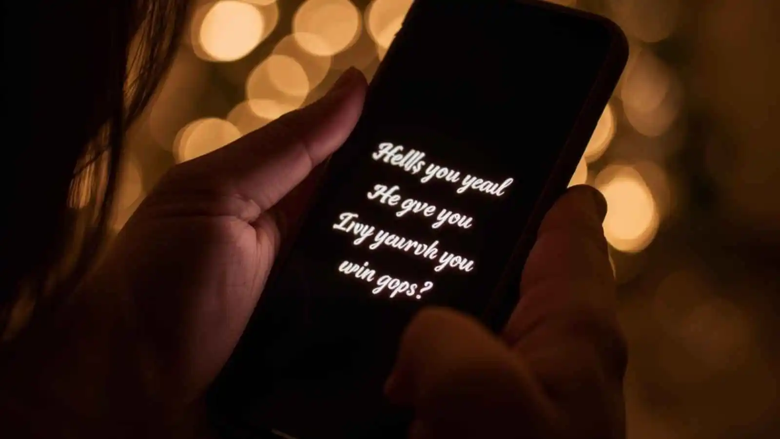 A person selecting a heartfelt Sans message to send from their phone.