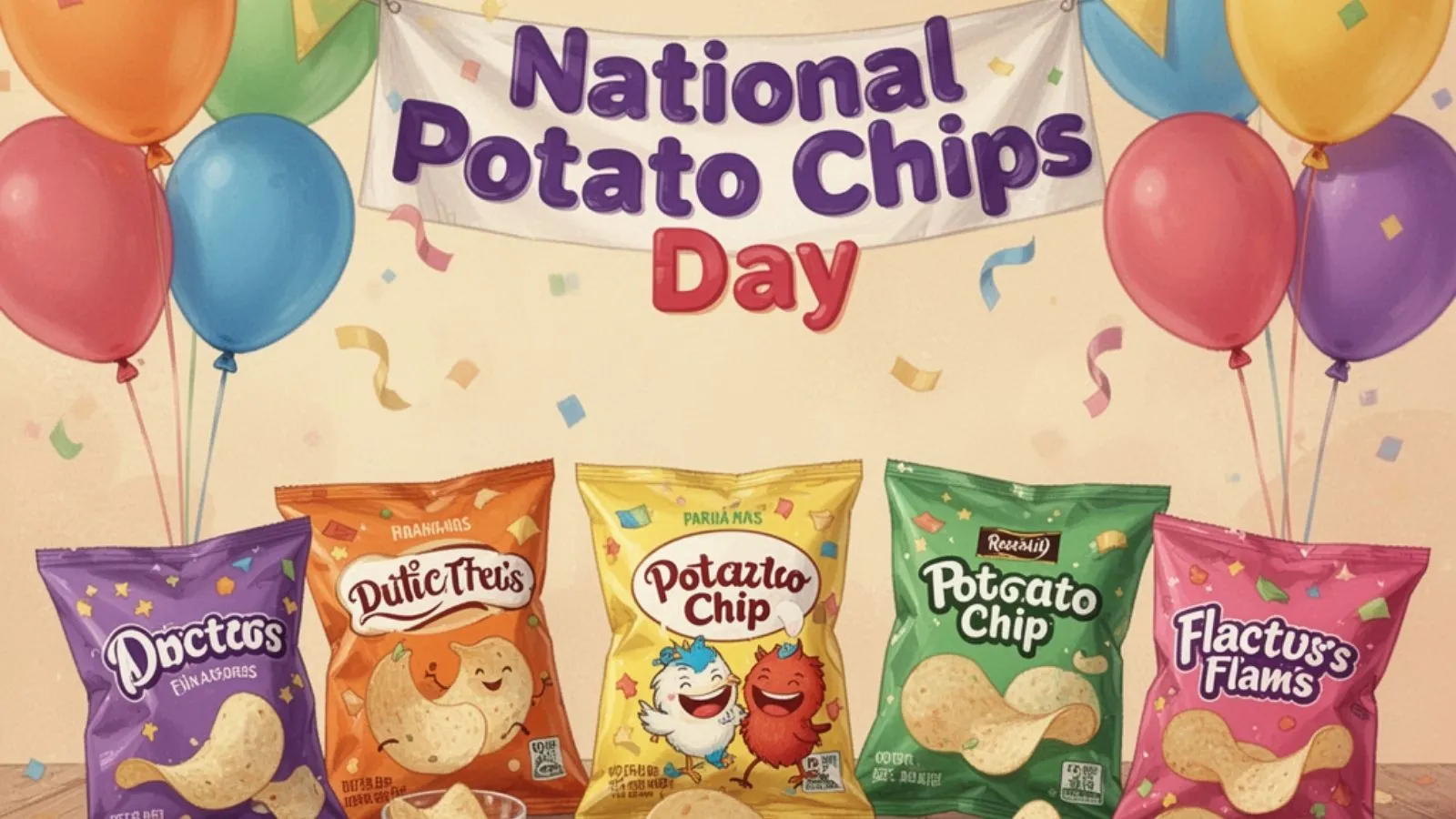 A bowl of potato chips beside a small dip dish on a wooden table in soft daylight.