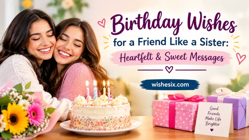 Birthday wishes for a friend like a sister