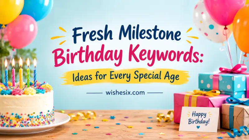 Fresh Milestone Birthday Keywords